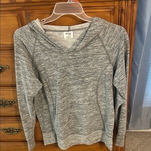 Danskin Now Women's V-Neck Sweater - Light Gray